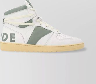 Rhude calfskin leather hi-top sneakers