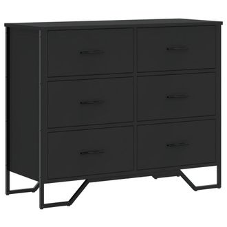 Berkfield Home Chest of Drawers Black 91x35.5x74.5 cm Engineered wood