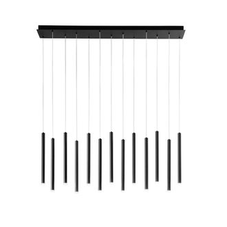 Luce-Ambiente-Design Led Suspension Pype with 13 Black Metal Pendants, Cct