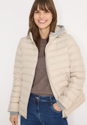 Cecil Steppjacke CECIL, Damen, Gr. XXL (46), dust beige, Web, Obermaterial: 100% Polyester. Futter: 100% Polyester, unifarben, normal h&uuml;ftbedeckend, Rundhal
