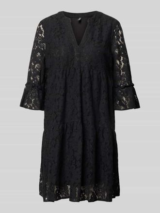 Vero Moda Loose Fit Spitzenkleid aus Baumwoll-Mix Modell HONEY in Black, Gr&ouml;&szlig;e XL