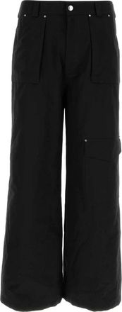 Alexander McQueen Broeken, Dames, Zwart, M, Katoen, Pocket Katoenen Broek