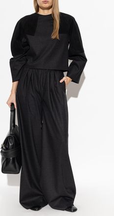 Max Mara Wool Trousers Mxsvetrino, Womens, Black