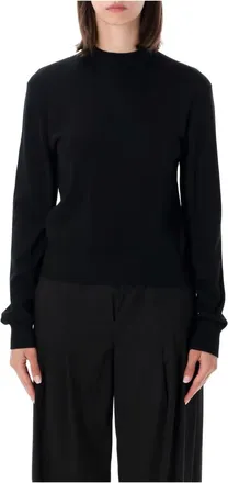 Lanvin Truien & Vesten, Dames, Zwart, S, Gros Grain Knoop Trui