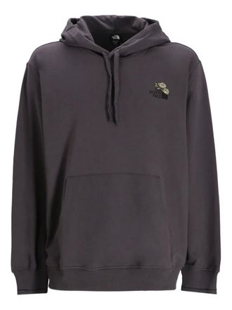 The North Face Connect embroidered-flower hoodie - men - Cotton - S - Grey