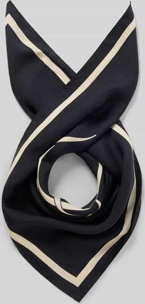 Tommy Hilfiger Seidentuch mit Logo-Schriftzug in Marine, Gr&ouml;&szlig;e 1