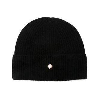 Casablanca Accessoires, Heren, Zwart, ONE Size, Wol, Wool Rib Beanie