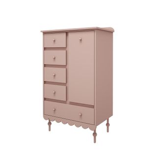 OEM Commode 5 Tiroirs 1 Porte Wood Luck Babushka Rose