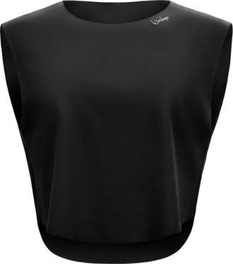Winshape Crop-Top WINSHAPE AET115LS, Damen, Gr. XXL, schwarz, 85% Polyester, 15% Elasthan, R&uuml;ckenausschnitt, Tops Crop-Top, Functional Soft and Light