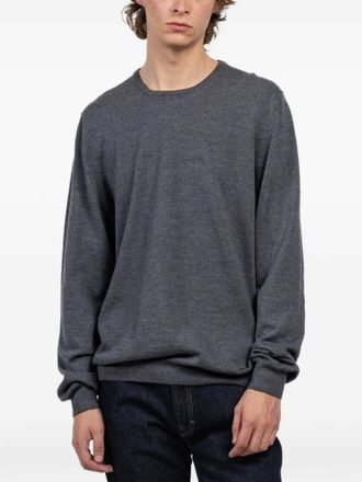 Gran Sasso elbow-patch crew-neck sweater - Grijs