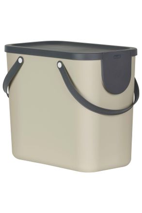 Rotho Abfallsammler, Beige, Kunststoff, 25 l, 23.5x34x40 cm, Blauer Engel, Reach, DIN EN ISO 9001, Haushalt & Kleinelektro, Reinigung, Mülleimer