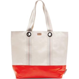 Frances Valentine Summer XL Canvas Tote in Natural/Orange at Nordstrom