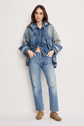 Good American Womens Vintage Straight Ankle | Indigo, Size 00 | Good American by Khlo&Egrave; Kardashian