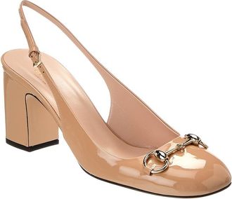 Gucci Horsebit Patent Slingback Pump
