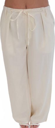 Le Lis Blanc Deux Alessia Drawstring Pant In Ivory /beige