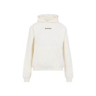 Balenciaga Off White Logo Hood Sweatshirt