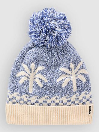 Rip Curl Jacquard Pom Pom Beanie blau