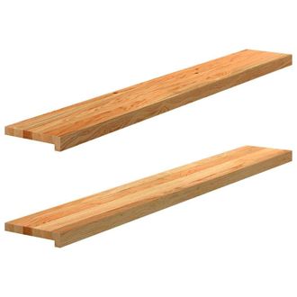 Berkfield Home Window Sills 2 pcs&not;Light Brown 140x20x2 cm Solid Wood Oak | Size: Medium