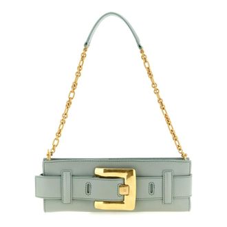 Balmain Anthem Clutch - female - Balmain - Shoulder Bags - Green - ONE SIZE - Bags