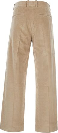 Dr&ocirc;le de Monsieur Mens Corduroy Trousers Beige Cotton