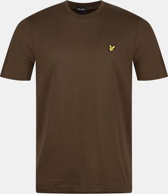 Lyle & Scott Heren T-shirt katoen met logo (Olijf)