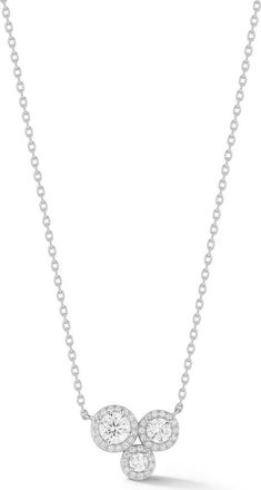 Glaze Jewelry Cluster Cubic Zirconia Pendant Necklace in Silver at Nordstrom Rack