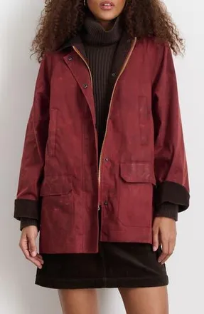 Alex Mill Madison Waxed Cotton Jacket in Red at Nordstrom Rack, Size X-Large