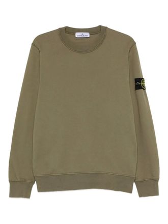 Stone Island logo patch sweatshirt - Verde