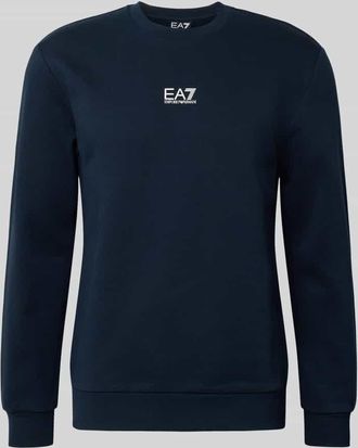 Emporio Armani Sweatshirt mit Label-Detail in Dunkelblau, Größe XXL