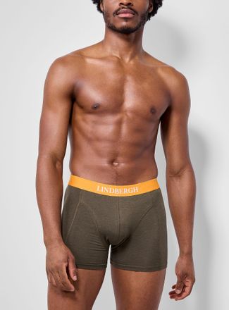 Lindbergh Mens 3 orange-waist trunk Cotton and bamboo viscose