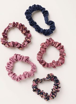 Fat Face FatFace Pink 5 Pack Satin Scrucnhies