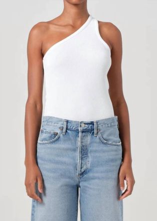 A Gold E Verica Tank Top In White
