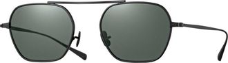 Eyevan 7285 Stripes Sun MBK Mens Sunglasses Black Size 52