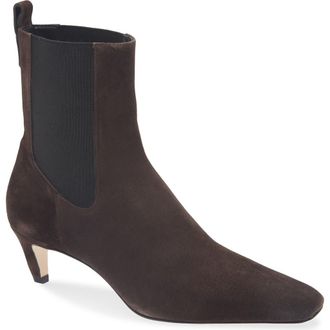 Reformation Roberta Kitten Heel Chelsea Boot in Boss Suede at Nordstrom Rack, Size 11