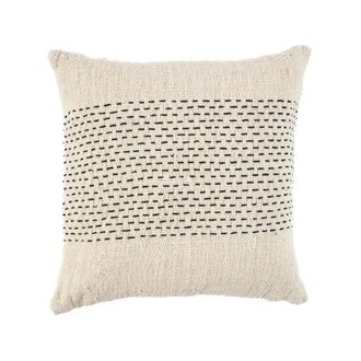 Bazar Bizar Funda de coj&iacute;n de algod&oacute;n en marr&oacute;n y negro 50x50x10 cm