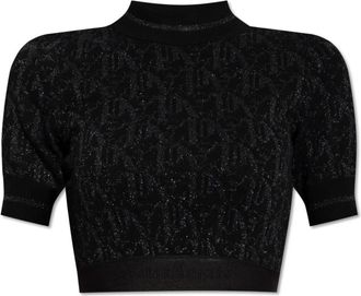 Palm Angels T-shirt met Logo - Dames - T-shirts - Zwart - S - Tops