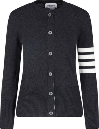 Thom Browne Dark Grey Cashmere 4-Bar Cardigan