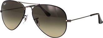 Ray-Ban Unisex Sunglasses Aviator Gunmetal Havana-Gunmetal Metal Havana/gunmetal