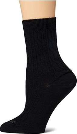 Smartwool Everyday Cable Zero Cushion Merino Wool Crew Womens No Show Socks Shoes Black : LG (Womens Shoe 10-12.5), Wool/Nylon