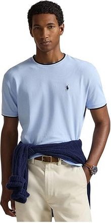 Polo Ralph Lauren Classic Fit Stretch Mesh T-Shirt Mens T Shirt Office Blue : 2XL, Cotton/Elastane