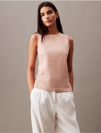 Calvin Klein Womens Soft Cotton Muscle Tee - Orange - XS