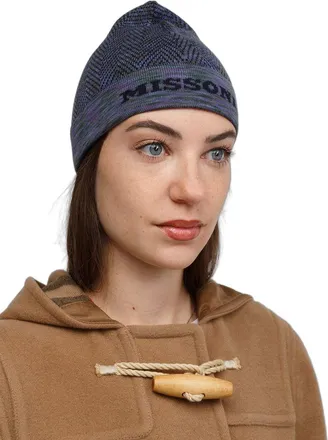 Missoni Womens Beanie Navy Wool Accessories