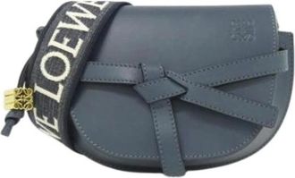 Loewe Pre-owned Schoudertas - Dames - Vintage Schoudertas - Blauw - ONE Size - Leer - Vintage