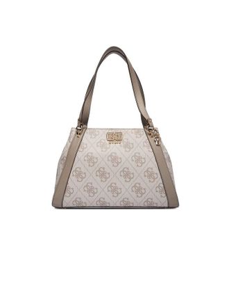 Guess Schoudertas Donker Taupe Logo