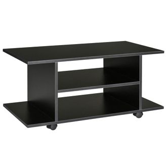 HOMCOM Mesa para tv 80x40x40 cm negro