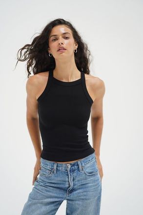 LnA Dylan Ribbed Tank in Black at Nordstrom, Size X-Small