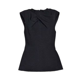 Jil Sander Black Viscose Top With Drape