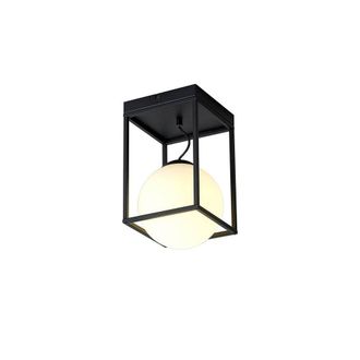 Netlighting Desigual Small Short Semi Flush 1 Light E27 Matt Black