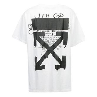Off-white SS20 Dripping Arrows Logo Loose Short-Sleeved OMAA038R201850050110