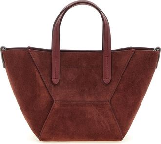 Brunello Cucinelli Maroon BC Duo Mini Tote